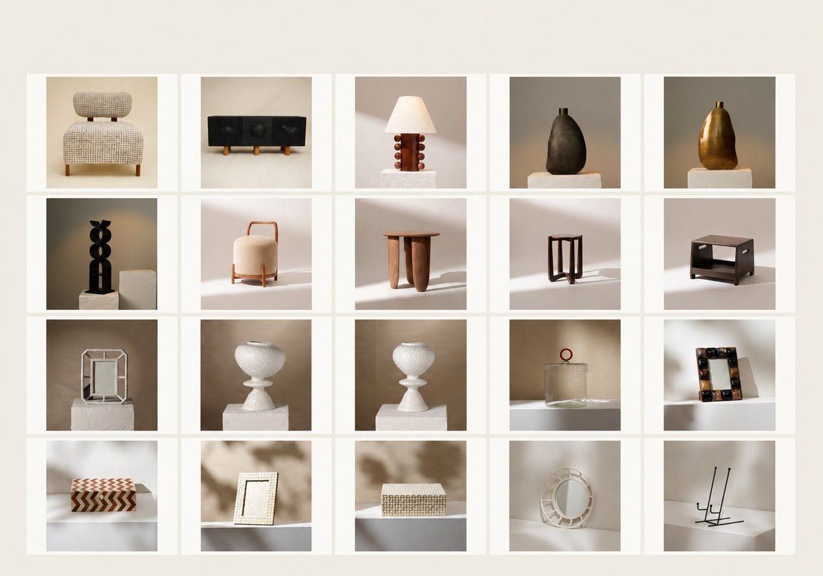 The POBA collection designed by Berries Agency: furniture, lighting, vases, frames and boxes